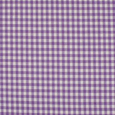 5 MM LIILA ruudullinen palttinakangas 100% puuvillaa, klassinen liila-valkoinen 5 mm ruutu