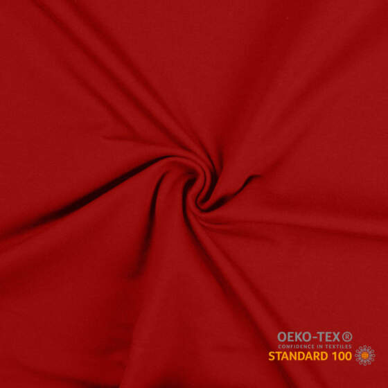 Bomulds jersey - Mørk rød - Billede 1