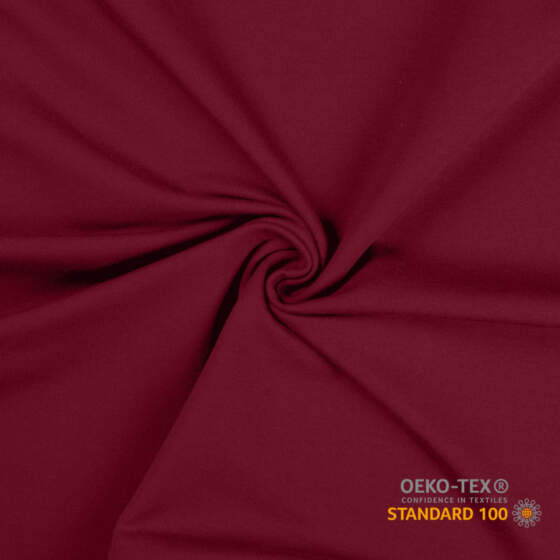 Bomulds jersey - Vinrød