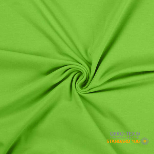 Cotton jersey -- Lime, 220 g/m², 150-160 cm width