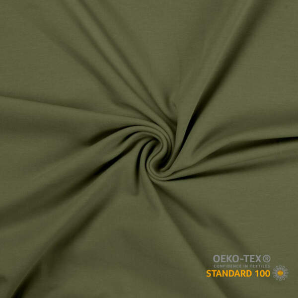 RS0179-270-optimized.jpg Puuvillajersey Khaki, 95% puuvillaa ja 5% lycraa, 220 g/m²