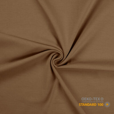 Cotton jersey Taupe 220 g/m² 150-160 cm Oeko-Tex