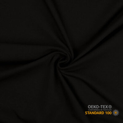 Cotton jersey Black, 220 g/m², 150-160 cm, Oeko-Tex 100