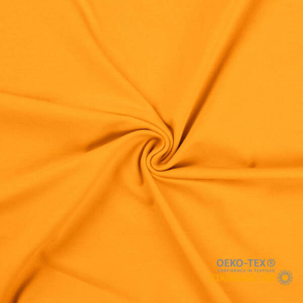 RS0179-830-optimized.jpg Yellow cotton jersey fabric in 95% cotton and 5% lycra, 220 g/m²