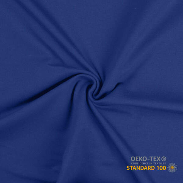 Bomulds jersey Kongeblå i 95% bomuld og 5% lycra, 220 g/m²