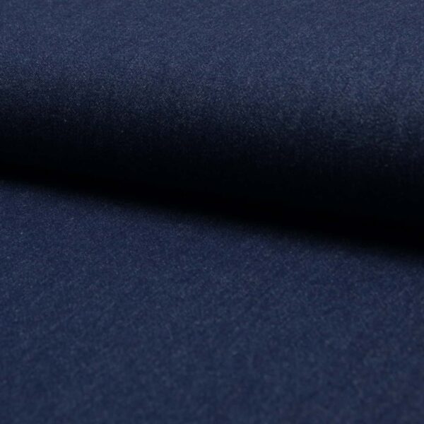 Denim blå 6 OZ metervare i 100% bomuld, 255 g/m²