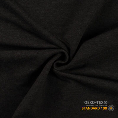 Unbrushed french terry dark grey melange 230 g/m² Oeko-Tex 100