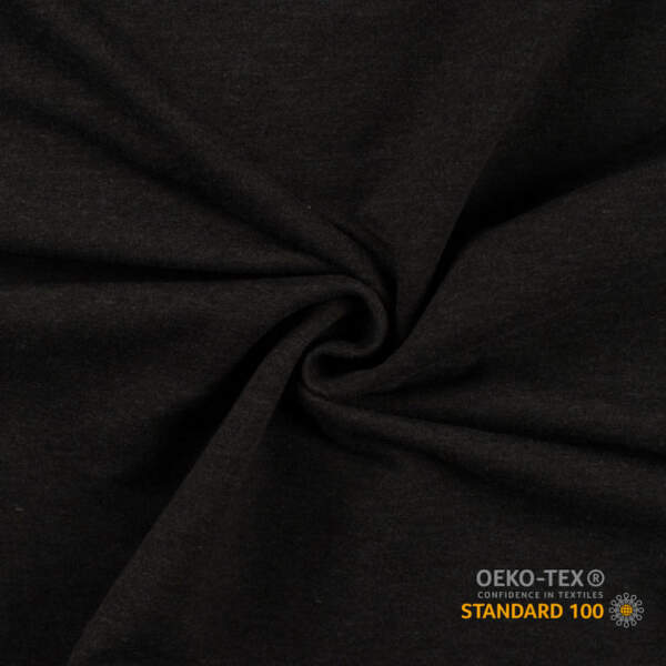 Unbrushed french terry dark grey melange 230 g/m² Oeko-Tex 100