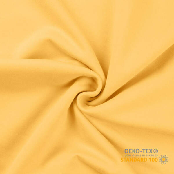 Unbrushed french terry light yellow 230 g/m² Oeko-Tex 100