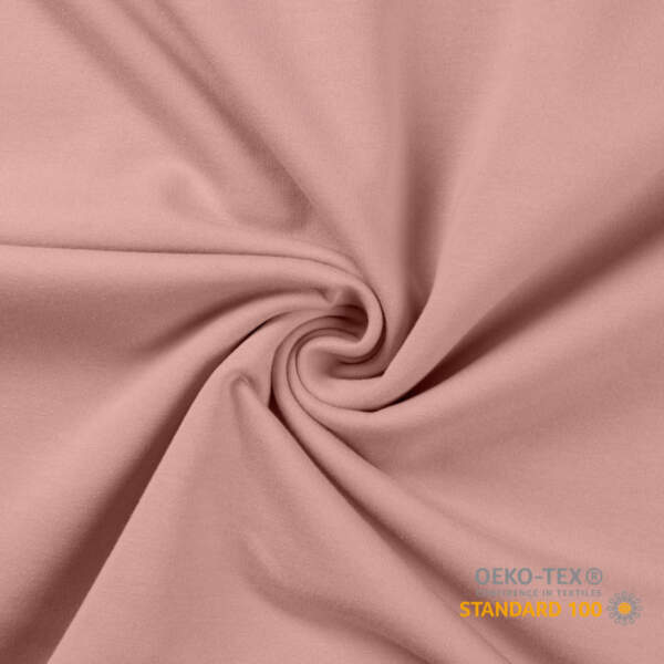 French Terry - Nude brushed, 230 g/m² i bomuld og lycra Oekotex