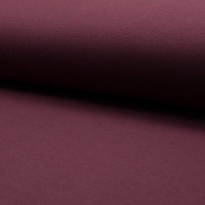 Bordo jogging fabric in dark bordeaux color, 280 g/m²