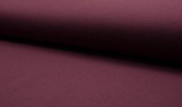 Bordo jogging fabric in dark bordeaux color, 280 g/m²