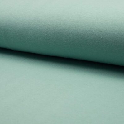 DUSTY MINT joggingstof i dæmpet mintgrøn, 850 g/m² til børne- og ungdomsmode