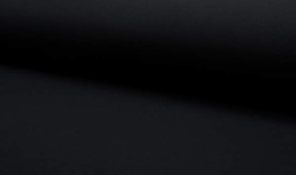 BLACK jogging jersey fabric -- black color, 280 g/m², consistent from roll to roll