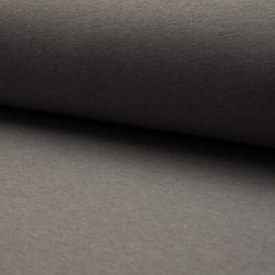 MID GREY MELANGE joggingstof 280 g/m² 155-160 cm