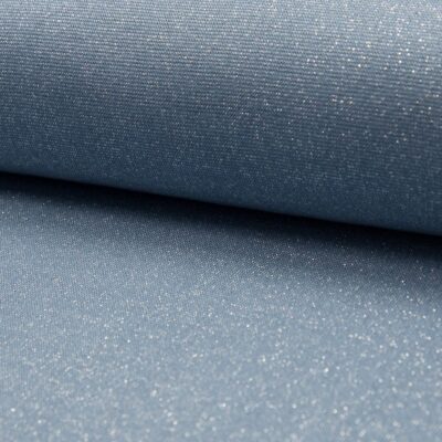 Rib with glitter - Dusty blue/Silver - Image 1