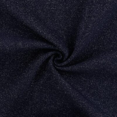 Rib with glitter - Navy/Silver
