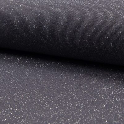 Rib with glitter - Anthracite/Silver