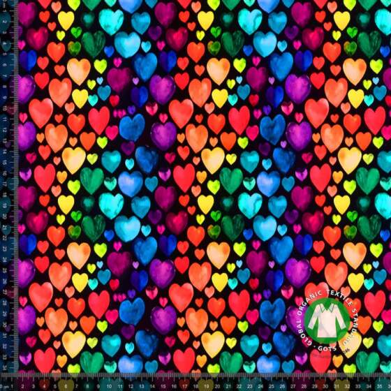 Jersey print med Rainbow Hearts - Image 1