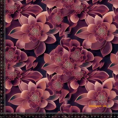 Jersey print with rose/gold succulents