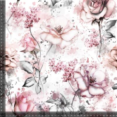Jersey print with roses
