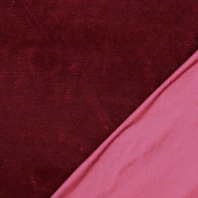 Bordeaux silk velour fabric for a Christmas collection