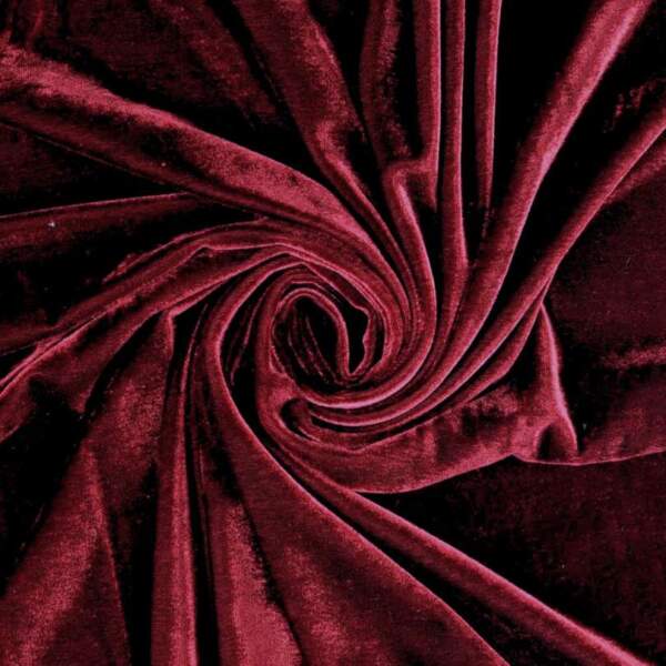 Bordeaux silk velour, 260 g/m², 145 cm