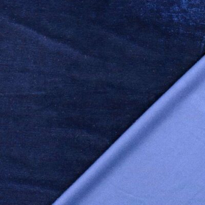 Silk velvet - Dark blue - Image 3