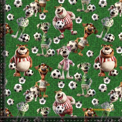 Jersey print with soccer dogs