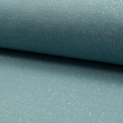Rib with glitter - Dusty mint/Silver - Image 1