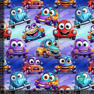 Jersey print with funny cars - Image 1