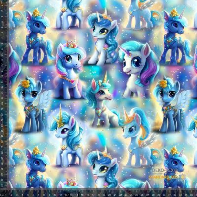 Jersey print with cute unicorns - multi -- digital print jersey fabric