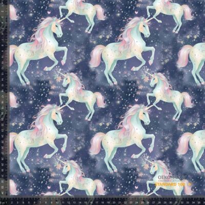 Jersey print with elegant unicorns 4 - Image 1