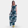 Lähikuva Sparkling Blue 2 -kukkakuosista jerseyllä 220 g/m²