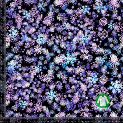 Jersey print with winter snowflakes - Image 1