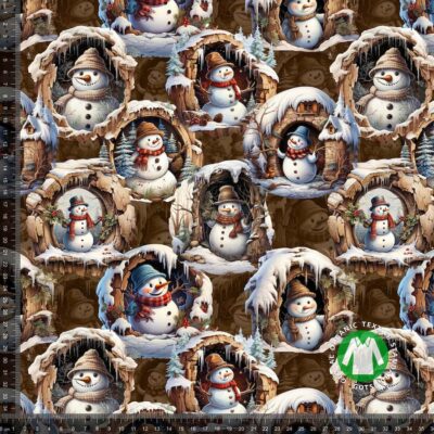 Jersey print with winter snowmen - Image 1