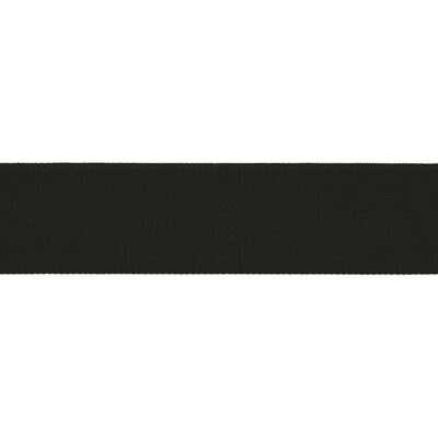 Black yksivärinen musta joustonauha (elastaani) -- Jydsk Stoflager