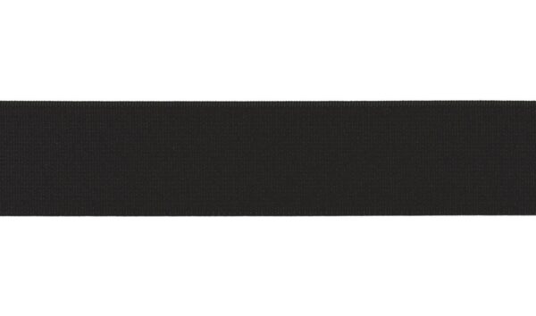 BLACK sort elastik 4 cm i polyamid og elasthan