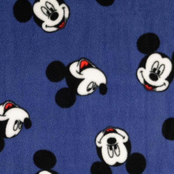 Fleece med Mickey Mouse print i blå - 100 % polyester 270 g/m²