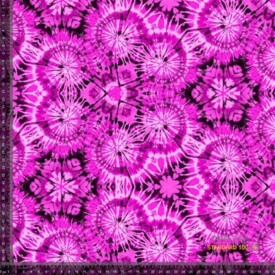 Jersey print with tie dye circles pink - Image 1
