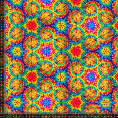 Jersey print with tie dye circles multicolor - Image 1
