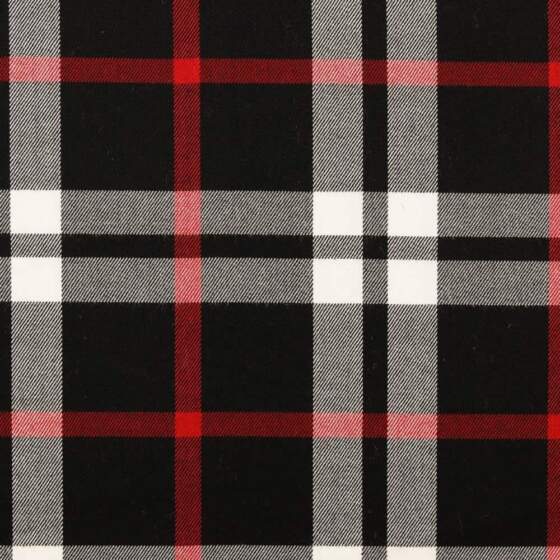 TARTAN  - BLACK / WHITE / RED