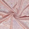 Folie jersey rosa med guld folie, 210 g/m², 150 cm