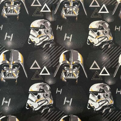 Jersey print med Star Wars 2 licensprint på bomuldsjersey med lycra 200 g/m²