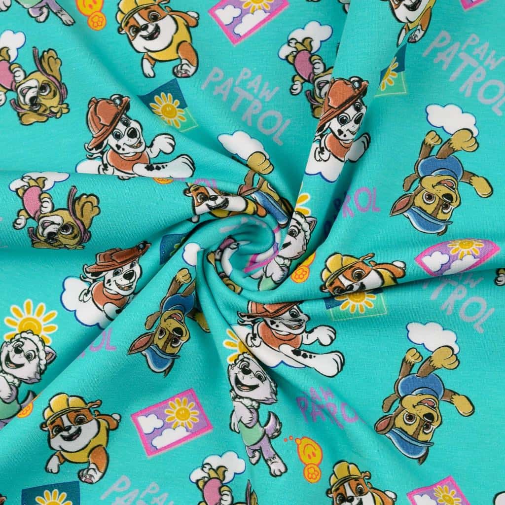 Jersey print med Paw Patrol 2 - turkis