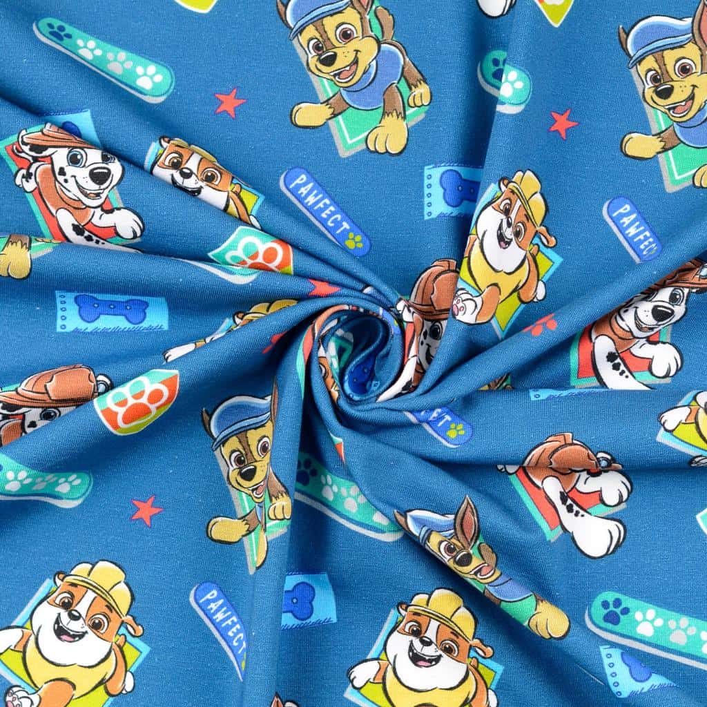 Jersey print med Paw Patrol 1 - blå