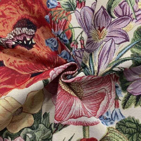 Gobelin -- Begonia (Large) Allover large floral design in gobelin, 140 cm