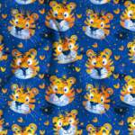 Rib jersey - Tiger (Blue)