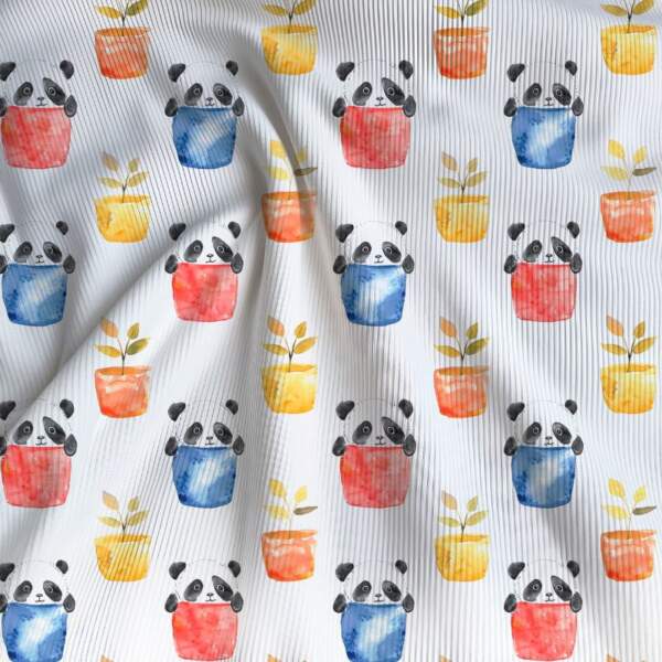 DGR24-007 Rib jersey - Plant panda (White)