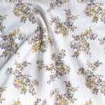 Rib jersey - Flower bushes